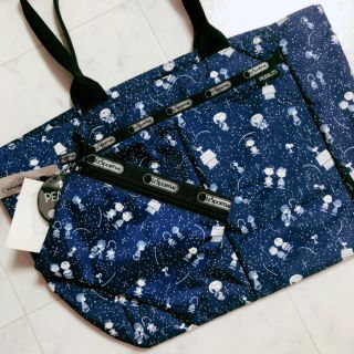 レスポートサック(LeSportsac)の限界値下げ！！　レスポートサック　スヌーピー  ポーチ付き　トートバッグ(トートバッグ)