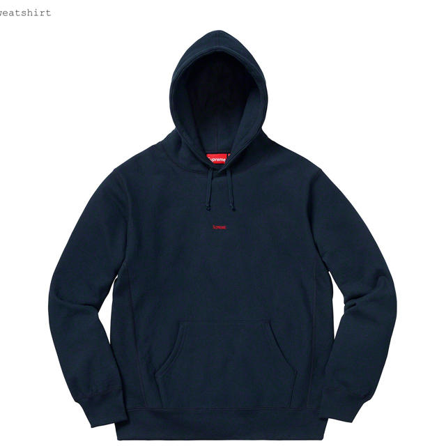 supreme パーカー  黒　ネイビー 新品 MICRO LOGO