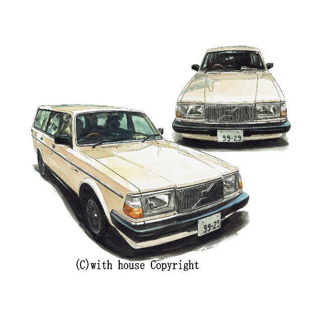 GC-1270ボルボ 240GL WAGON限定版画直筆サイン額装●作家平右ヱ門 1