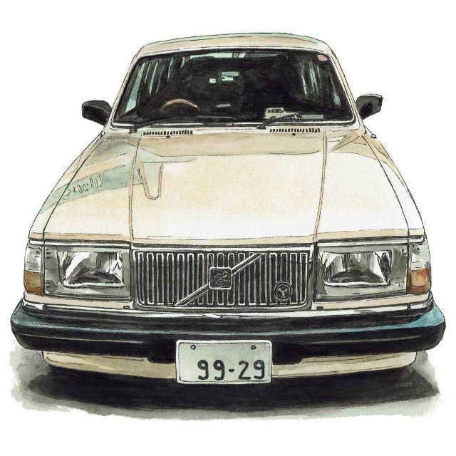 GC-1270ボルボ 240GL WAGON限定版画直筆サイン額装●作家平右ヱ門 2