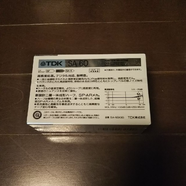 カセットテープ TDK SA60 3巻パック