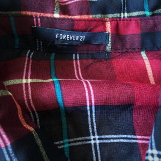 フォーエバートゥエンティーワン(FOREVER 21)のシフォンチェックシャツ(シャツ/ブラウス(長袖/七分))