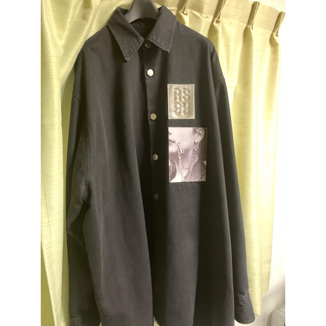 シャツラフシモンズBIG FIT SHIRT WITH TWO PATCHS 最終価格