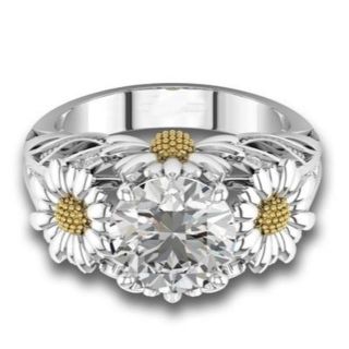 【送料無料】Two Tone Round Cut Ring(リング(指輪))