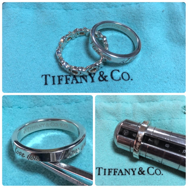 Tiffany & Co.(ティファニー)の美品　ティファニー シルバー ナロー リング　I LOVE YOU　ピンキー レディースのアクセサリー(リング(指輪))の商品写真