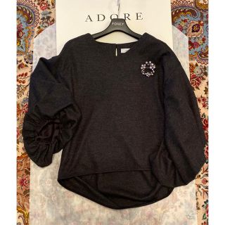 アドーア(ADORE)のプリンセス様ご専用⭐️アドーアブラウス　濃いグレー38✨新品🏷(シャツ/ブラウス(長袖/七分))