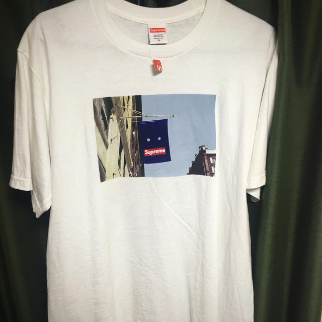 ※送料込 supreme banner Tee グレー M