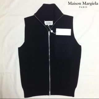 マルタンマルジェラ(Maison Martin Margiela)のマルジェラ ドライバーズニット ベスト ブラック L(ニット/セーター)