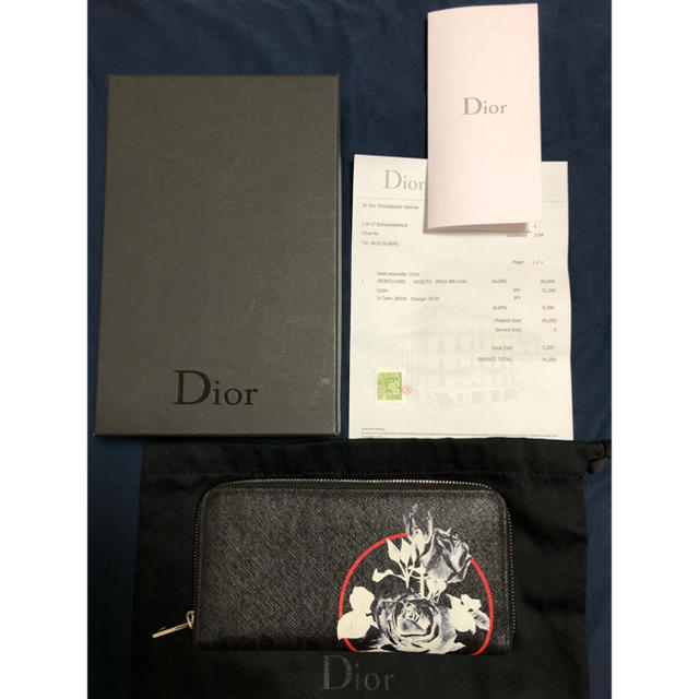 DIOR HOMME(ディオールオム)のDior homme 長財布　Roses メンズのファッション小物(長財布)の商品写真