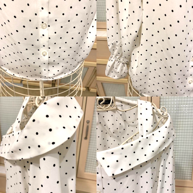☆専用☆新品☆ツルバイマリコオイカワ☆ドット☆ペプラム☆ブラウス☆