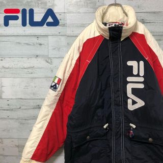 フィラ(FILA)の【ぽぽんさん】フィラ☆デカロゴ　ワッペン　中綿　ナイロンジャケット　90s(ナイロンジャケット)