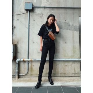 マウジー(moussy)のMOUSSY  HW Rebirth L／BLACK SKINNY(デニム/ジーンズ)