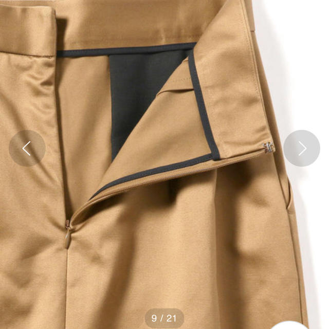 Demi-Luxe BEAMS(デミルクスビームス)の【Demi-Luxe BEAMS】コットンサテンタイトスカート レディースのスカート(ひざ丈スカート)の商品写真