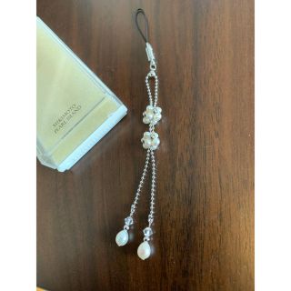 ミキモト(MIKIMOTO)の新品　ミキモト　パール　真珠　ストラップ(ストラップ/イヤホンジャック)