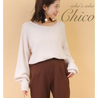 フーズフーチコ(who's who Chico)の最新作¥7620【Chico】バックリボンフォックスニット(ニット/セーター)