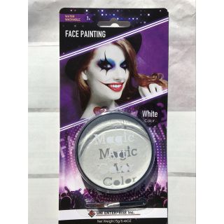 フェイスペイント メイクアップ　ブラシ付(ホワイト)白 ドウラン ハロウィン(フェイスカラー)