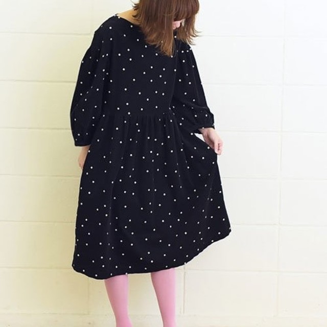 Dot&Stripes CHILDWOMAN(ドットアンドストライプスチャイルドウーマン)の21Wシャツコールドットプリントワンピース レディースのワンピース(ひざ丈ワンピース)の商品写真