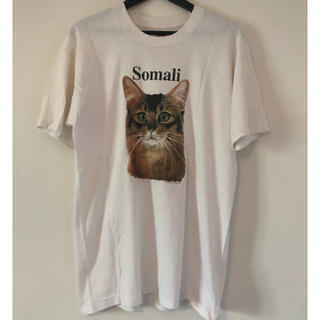 サンタモニカ(Santa Monica)のヴィンテージ  ネコTシャツ somali cat 猫Tシャツ 90s(Tシャツ(半袖/袖なし))
