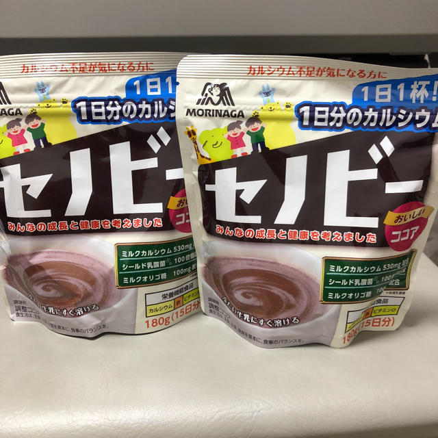 森永乳業(モリナガニュウギョウ)の2袋セット セノビー おいしいココア カルシウム不足の方に 食品/飲料/酒の健康食品(その他)の商品写真