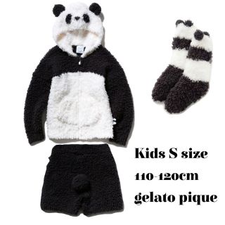 ジェラートピケ(gelato pique)の①新品♡ジェラートピケ ♡パンダ♡kids Sサイズ♡全身パンダセット(その他)