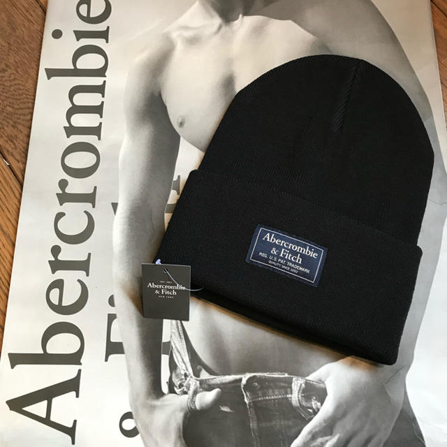 Abercrombie&Fitch(アバクロンビーアンドフィッチ)の新品⭐️アバクロ　ニット　ビーニー メンズの帽子(ニット帽/ビーニー)の商品写真