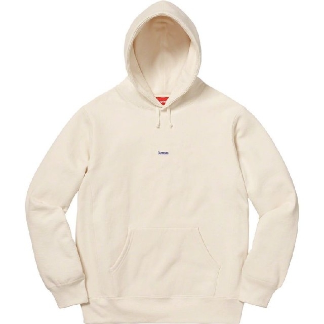 Supreme Micro Logo Hooded Sweats Natural