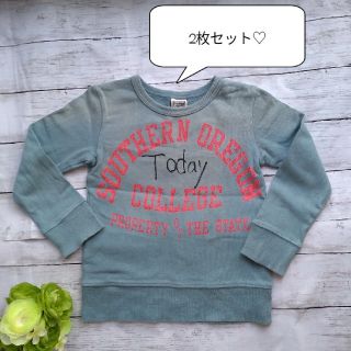 エフオーキッズ(F.O.KIDS)の【美品♡2点】エフオーキッズ グラデーション染め加工 トレーナー＆ロンT 110(Tシャツ/カットソー)