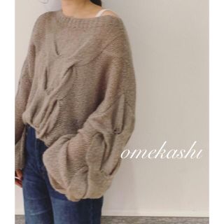 ミスティック(mystic)の僅か⚠️新品🌷¥9790【Omekashi】モヘア混ケーブルプルオーバー(ニット/セーター)