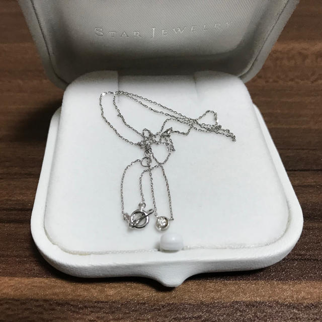 STAR JEWELRY(スタージュエリー)のスタージュエリー  ムーンセッティング K18 0.04ct レディースのアクセサリー(ネックレス)の商品写真