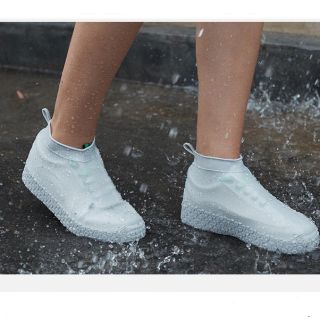 レインシューズカバー 防水 雨 雪 泥除け 靴カバー Lサイズ(長靴/レインシューズ)