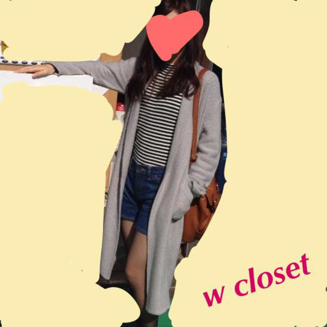 w closet(ダブルクローゼット)のw closet   ロングカーディガン レディースのトップス(カーディガン)の商品写真