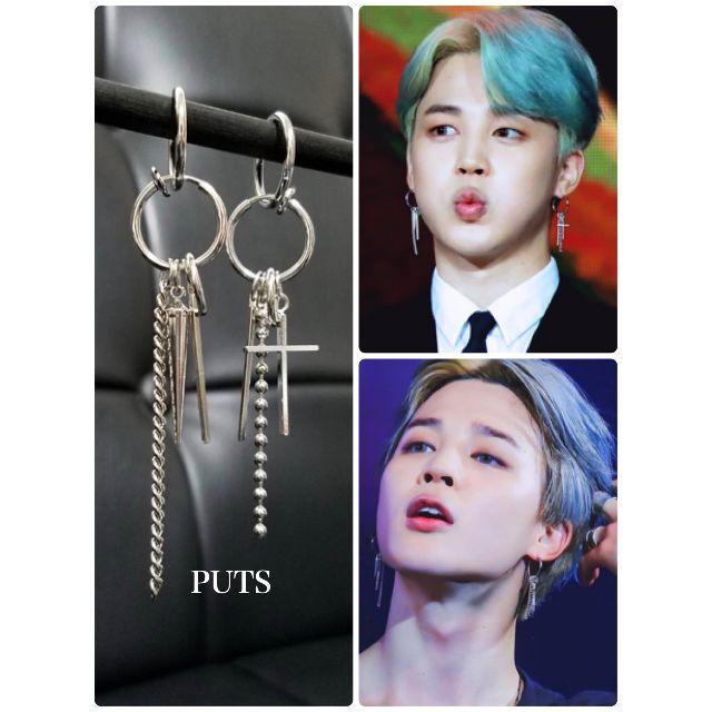 防弾少年団(BTS)(ボウダンショウネンダン)のBTS・ジミン着用タイプ!!【ミクスチャーピアス type 22】 メンズのアクセサリー(ピアス(両耳用))の商品写真