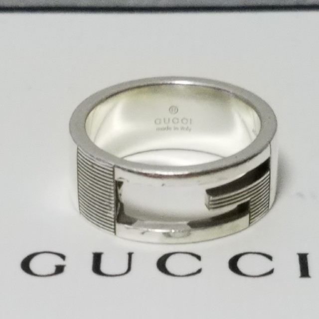 Gucci(グッチ)の[正規品] GUCCI ブランデット リング 14号 指輪 シルバー メンズのアクセサリー(リング(指輪))の商品写真