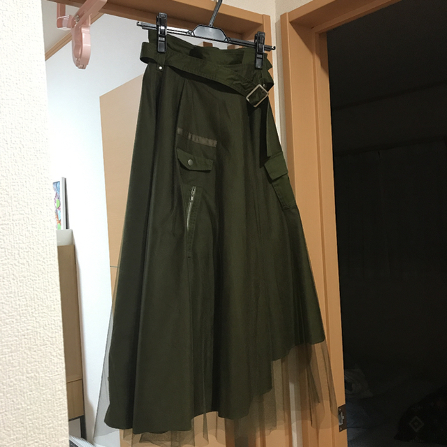 MILITARY ASYMMETRY SKIRT - ロングスカート