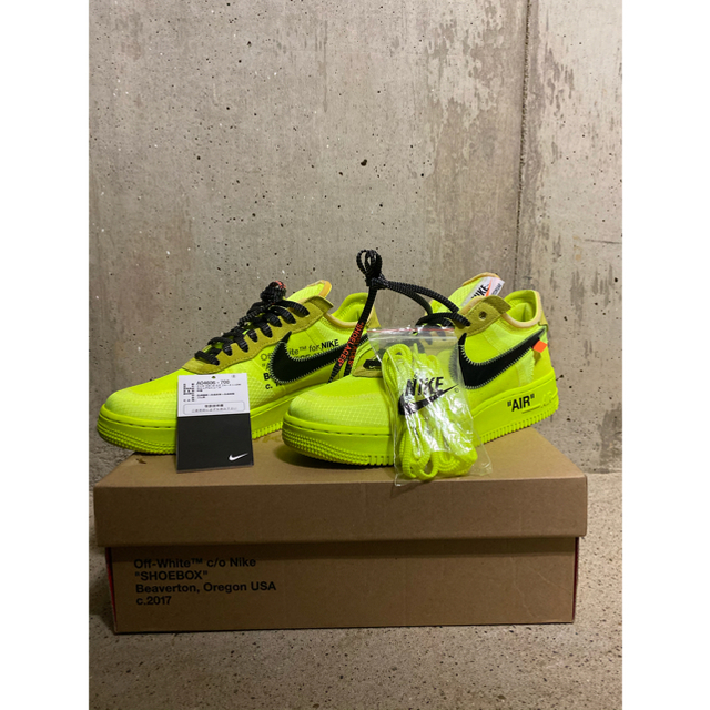 即日発送　off white nike Air Force 1 volt