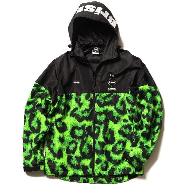 定価以下！FCRB PRACTICE JACKET グリーンレオパードM