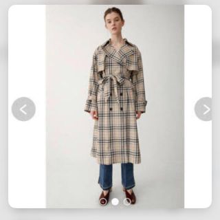 マウジー(moussy)のmoussy チェックトレンチコート(トレンチコート)