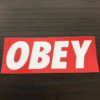 オベイ(OBEY)の「縦4cm横10.3cm」OBEY ステッカー(スケートボード)