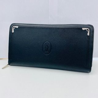 カルティエ(Cartier)の【K525】 Cartier マスト ドゥ カルティエ ジップ付(長財布)