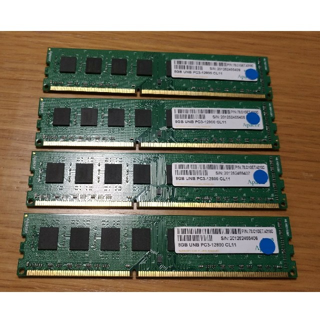 PC3 - 12800 DDR3 - 1600 8GB × 4 枚 32GB