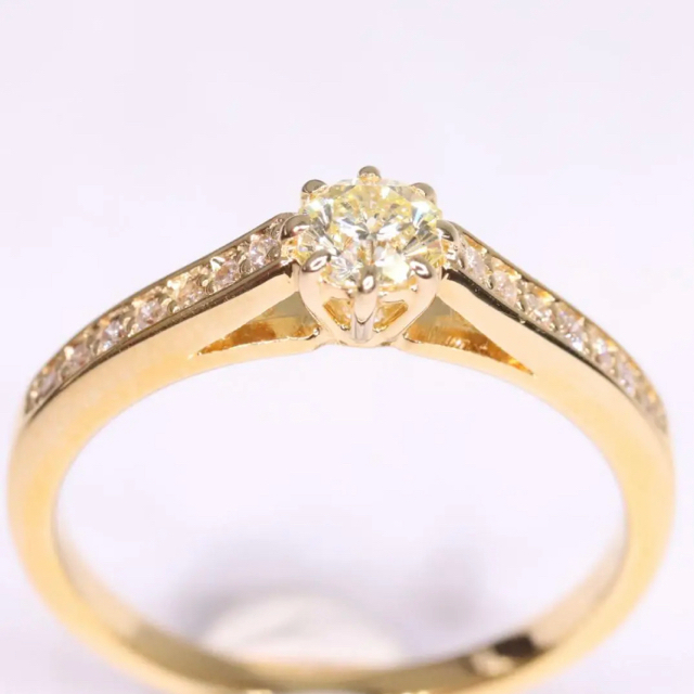 桜カット ダイヤモンド K18 ハーフエタニティ リング  レディースのアクセサリー(リング(指輪))の商品写真