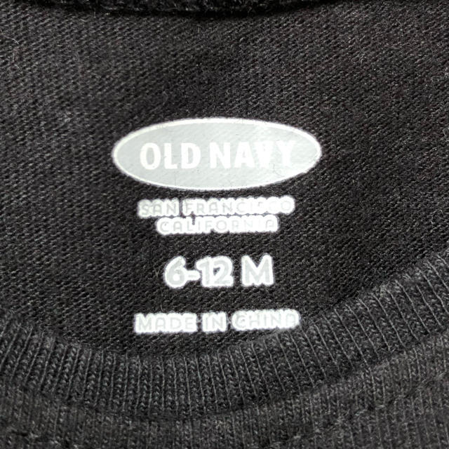 Old Navy(オールドネイビー)の数回のみ着用　OLD NAVY　黒✖チェック　ベビーワンピース80 キッズ/ベビー/マタニティのベビー服(~85cm)(ワンピース)の商品写真