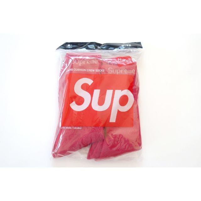 Supreme(シュプリーム)のSupreme Hanes Crew Socksヘインズソックス赤 メンズのアンダーウェア(その他)の商品写真