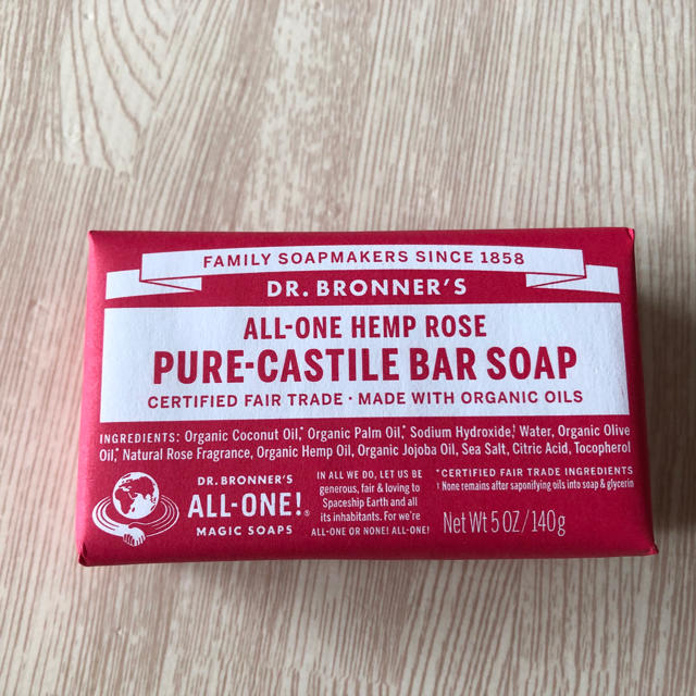 Dr.Bronner(ドクターブロナー)のドクターブロナー マジックソープバー  ローズ コスメ/美容のボディケア(ボディソープ/石鹸)の商品写真