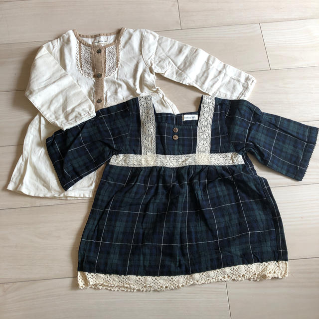 Biquette(ビケット)のBIQUETTE カットソーセット キッズ/ベビー/マタニティのキッズ服女の子用(90cm~)(Tシャツ/カットソー)の商品写真