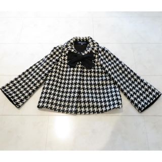 エムズグレイシー(M'S GRACY)の【クリーニング済み美品】エムズグレイシー  千鳥格子　ショートコート　38(ピーコート)