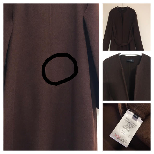 JOSEPH(ジョゼフ)のJOSEPH ダブルフェイス カシミヤ コート ブラウン レディースのジャケット/アウター(ロングコート)の商品写真
