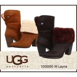 アグ(UGG)のUGG LAYNA ダークチェスナット 23.5cm(ブーツ)