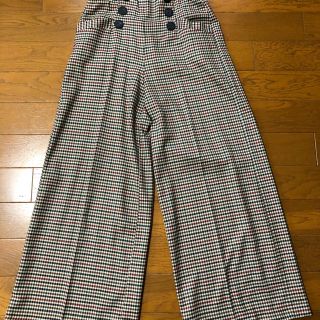 ザラ(ZARA)のZARA チェックワイドパンツ(カジュアルパンツ)