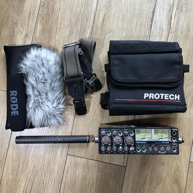 フィールドミキサー PROTECH 3CH ミキサー FS-305+ガンマイク | www
